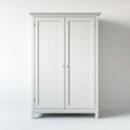 Armoire en bois MDF blanc 2 portes battantes 180x100x55 cm